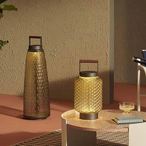 Lampadaire Extérieur Lanterne En Verre Suspendu - Clowas.fr