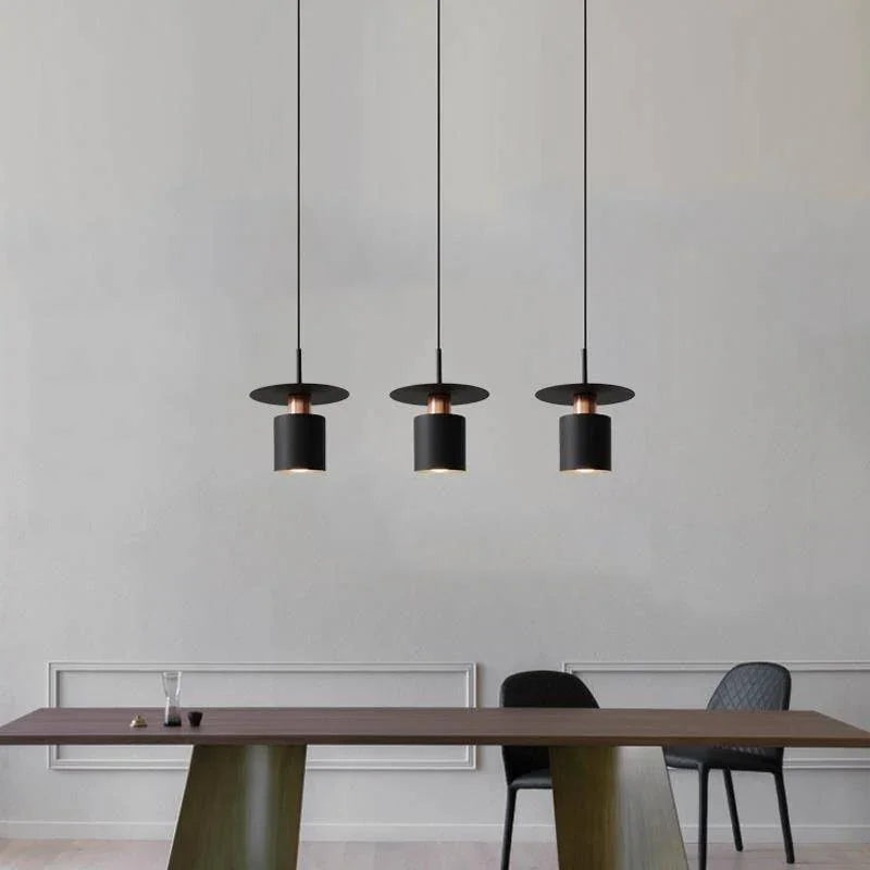 Lustre Cylindrique Noir Pour Restaurant Nordique - Clowas.fr