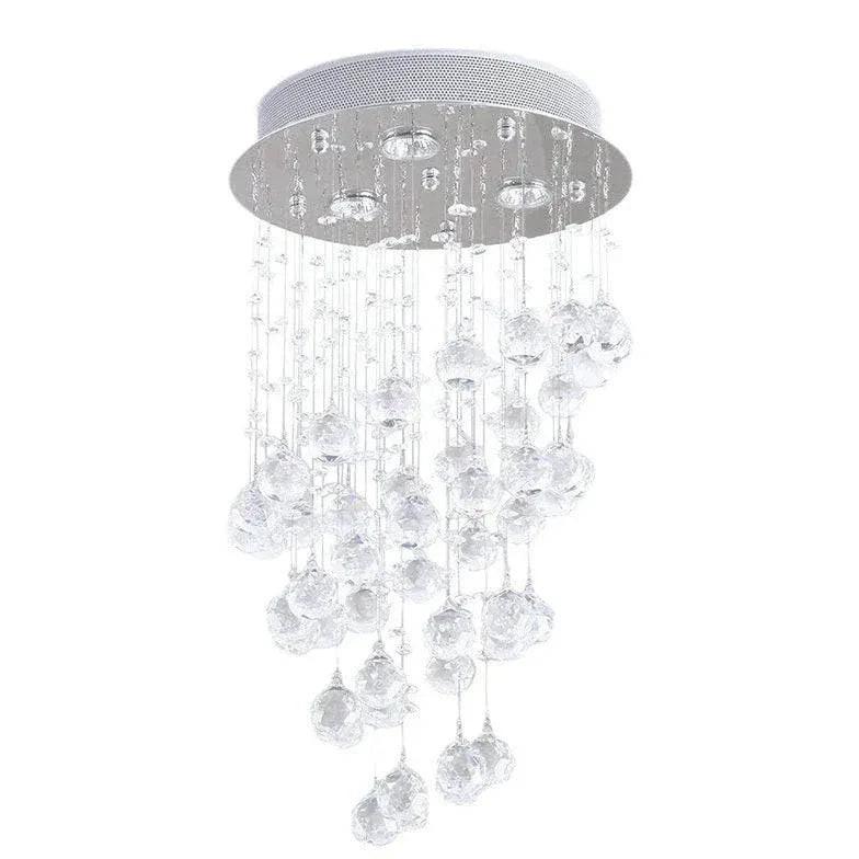 Suspension Boules Multiples Cristal Créatif Rond Salon - Clowas.fr