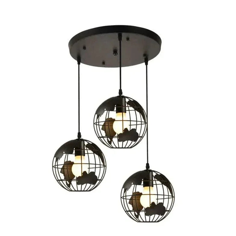 Lustre Industriel Rond Design Créatif Moderne - Clowas.fr
