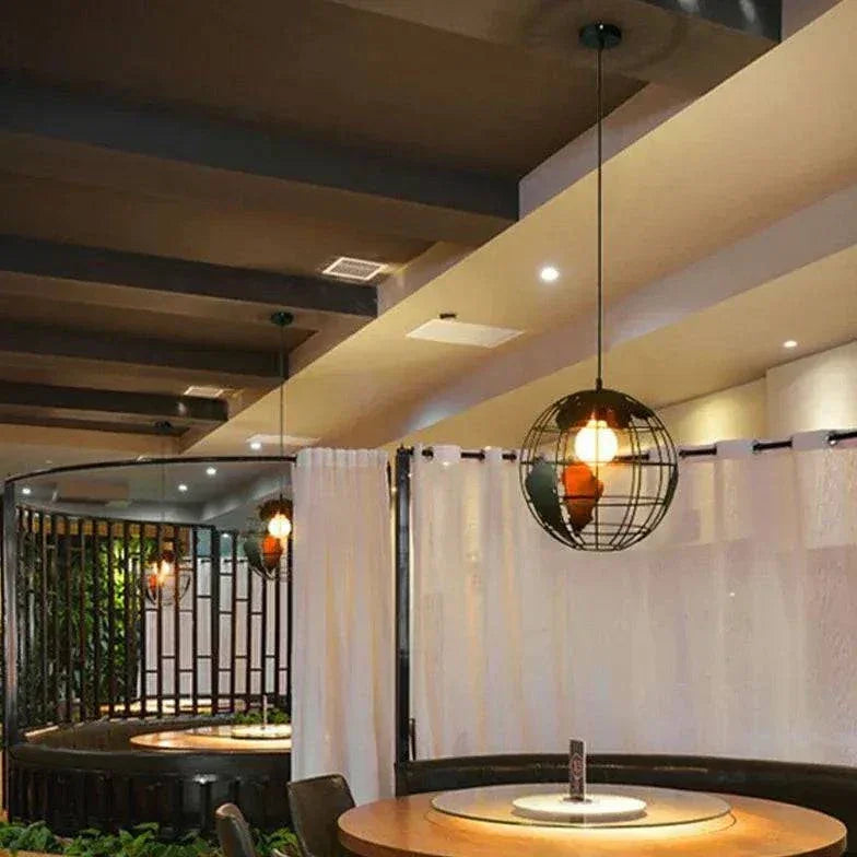 Lustre Industriel Rond Design Créatif Moderne - Clowas.fr