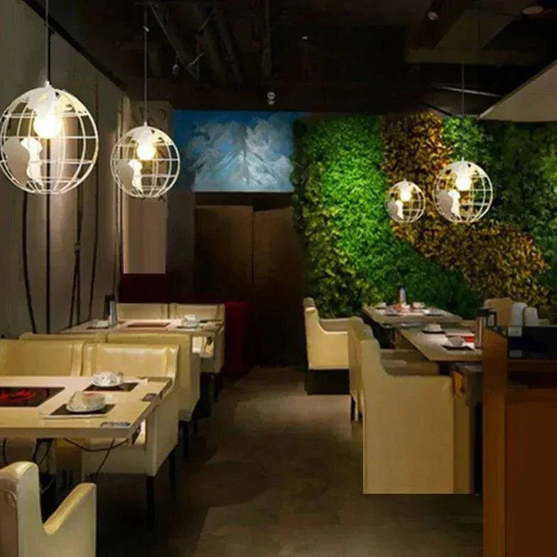 Lustre Industriel Rond Design Créatif Moderne - Clowas.fr