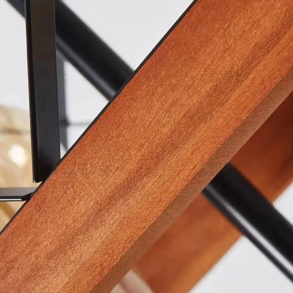 Suspension Bois Métal Industriel Créatif Restaurant - Clowas.fr