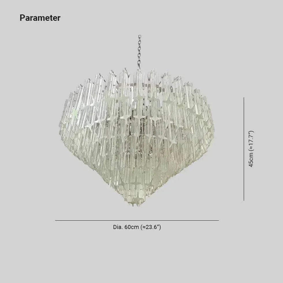 Suspension En Cristal Pyramide Pour Salon - Clowas.fr