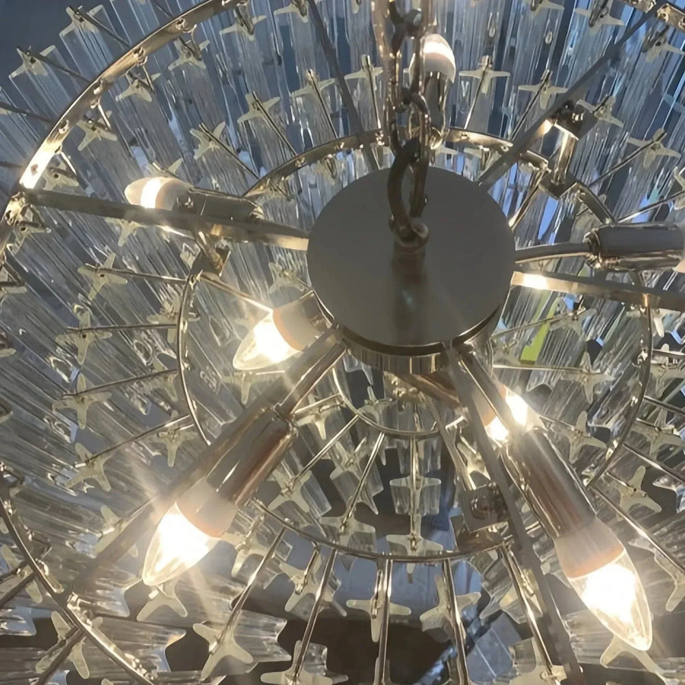 Suspension En Cristal Pyramide Pour Salon - Clowas.fr