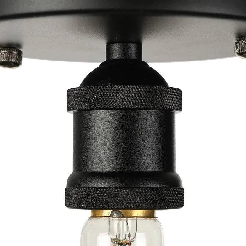 Plafonnier Industriel Encastré Design À Ampoule Exposée - Clowas.fr