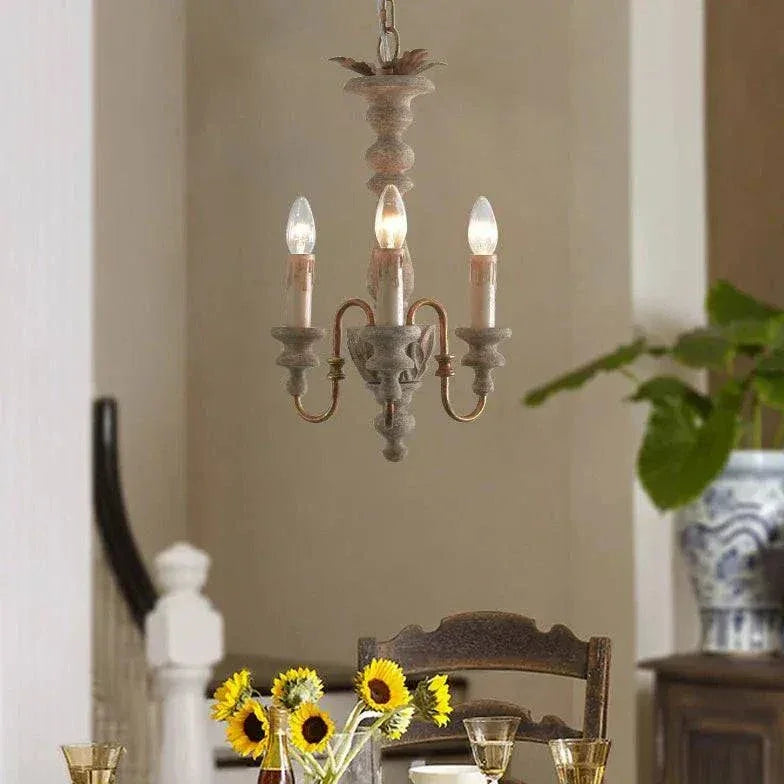 Suspension Vintage En Bois Et Blanc - Clowas.fr