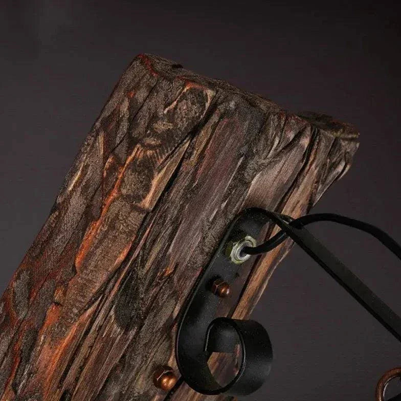 Applique Murale E27 Vintage Rustique En Bois - Clowas.fr