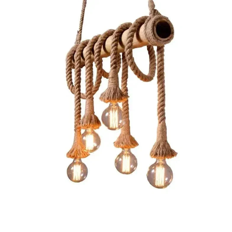 Suspension Luminaire Corde Industriel Vintage Café - Clowas.fr