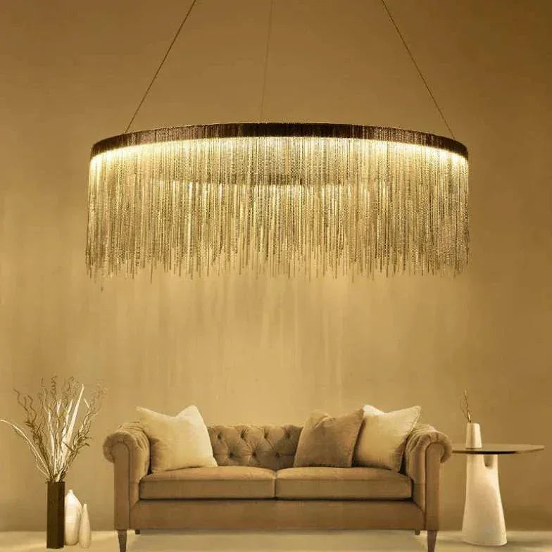 Lustre Rond Led Design Moderne Artistique - Clowas.fr