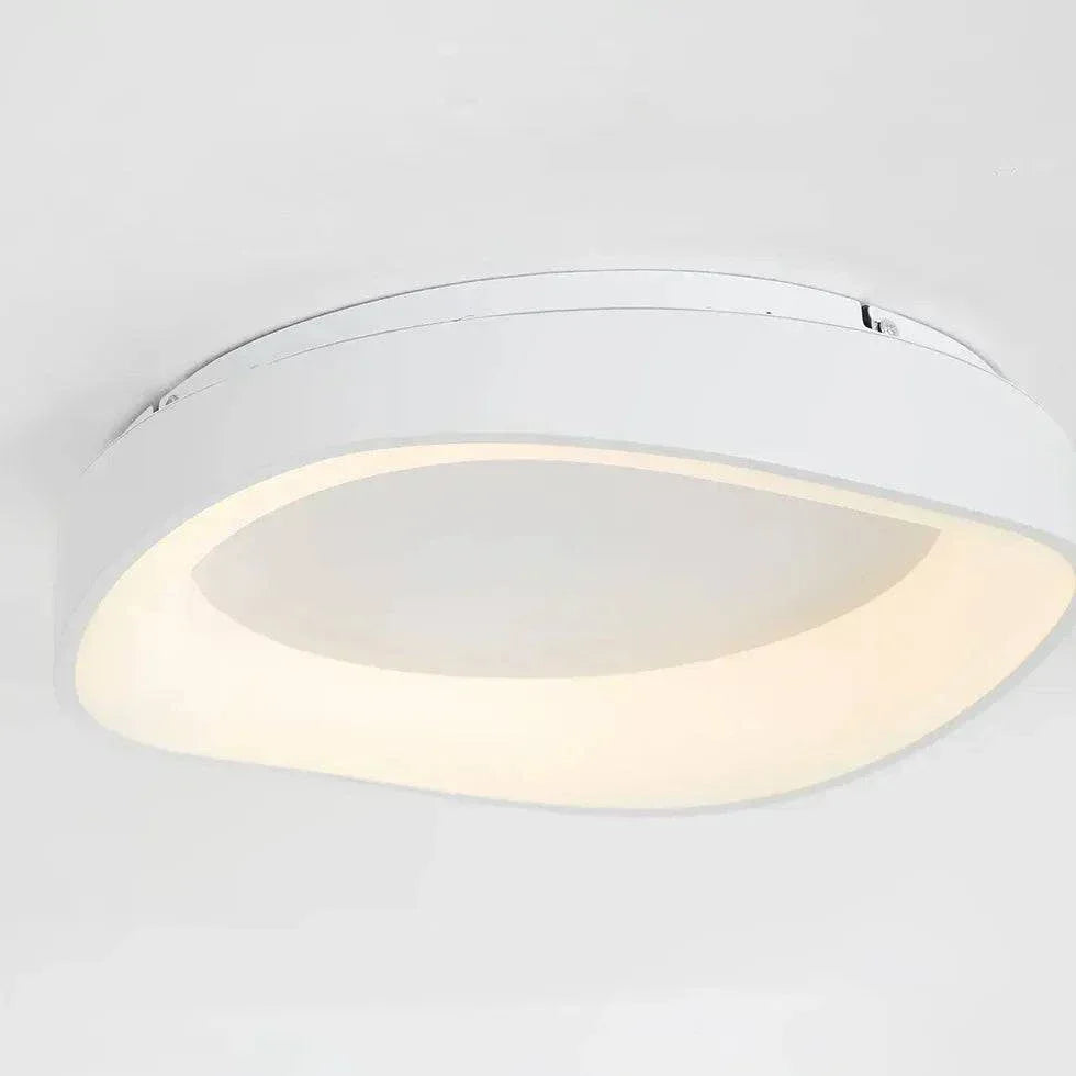 Plafonnier Led Blanc Au Design Rond Et Épuré - Clowas.fr