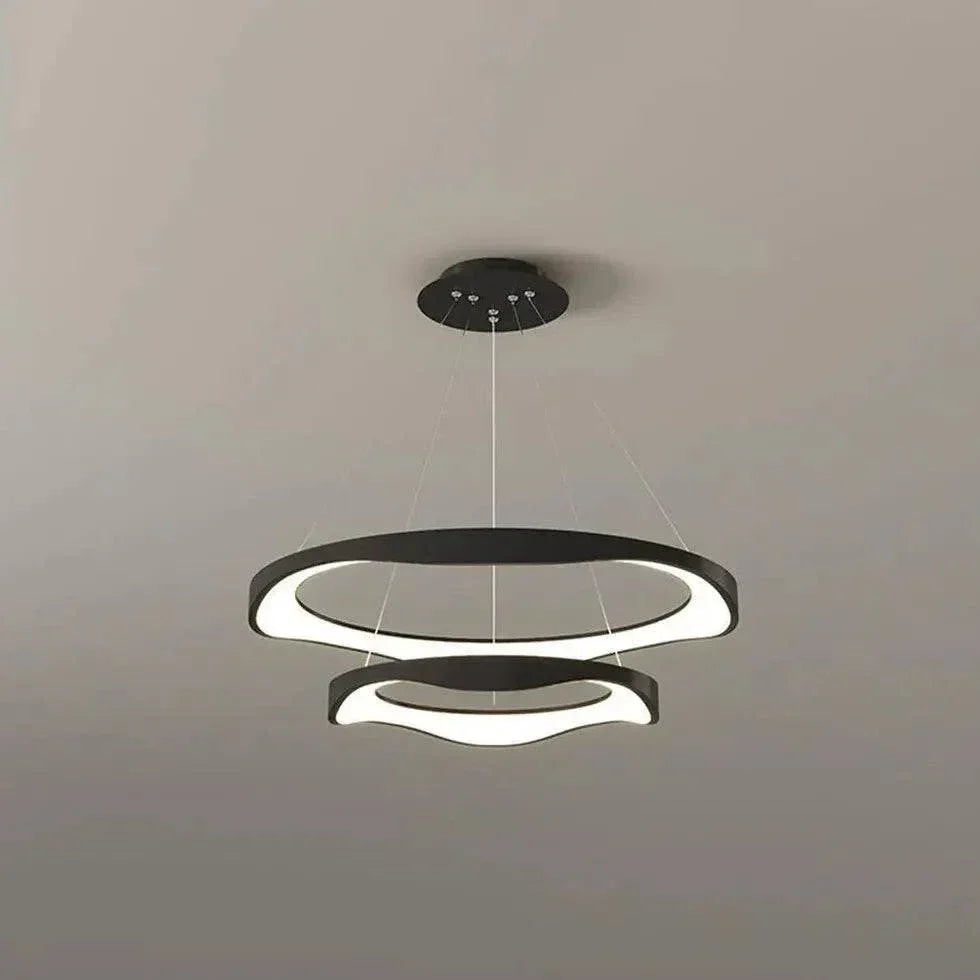 Lustre Rond Noir Créatif Nordique Moderne - Clowas.fr