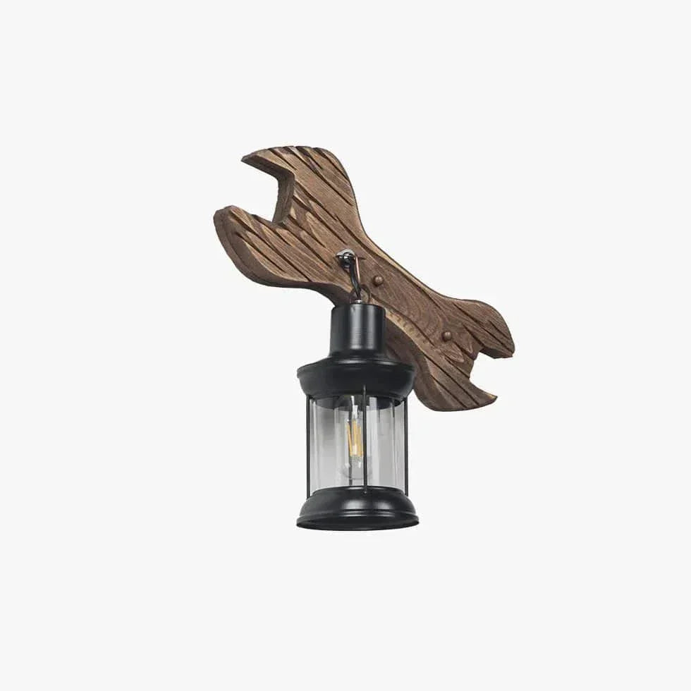 Lampe Murale Industrielle Vintage Bois - Clowas.fr