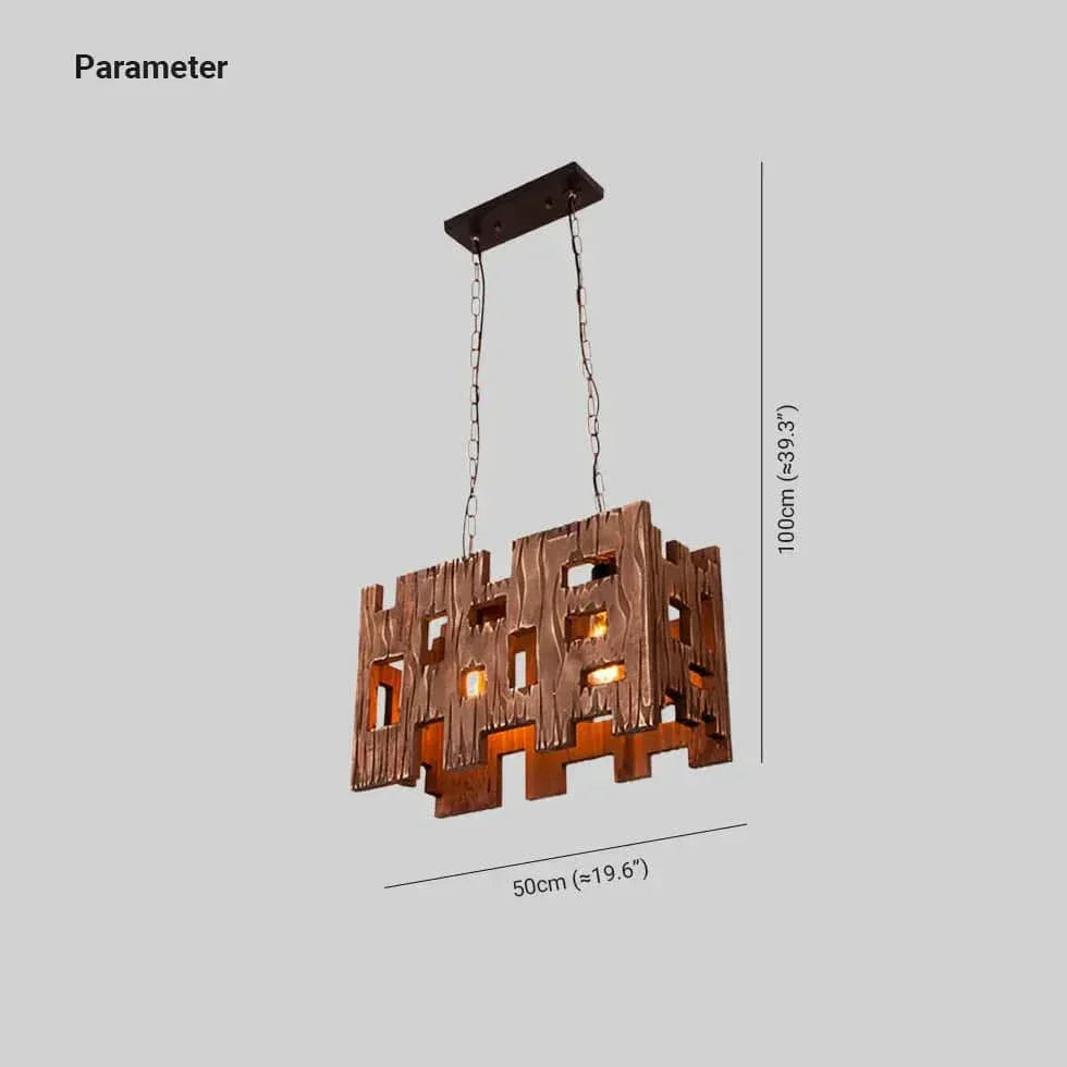 Lampe Massive Vintage Style Rustique Bois - Clowas.fr