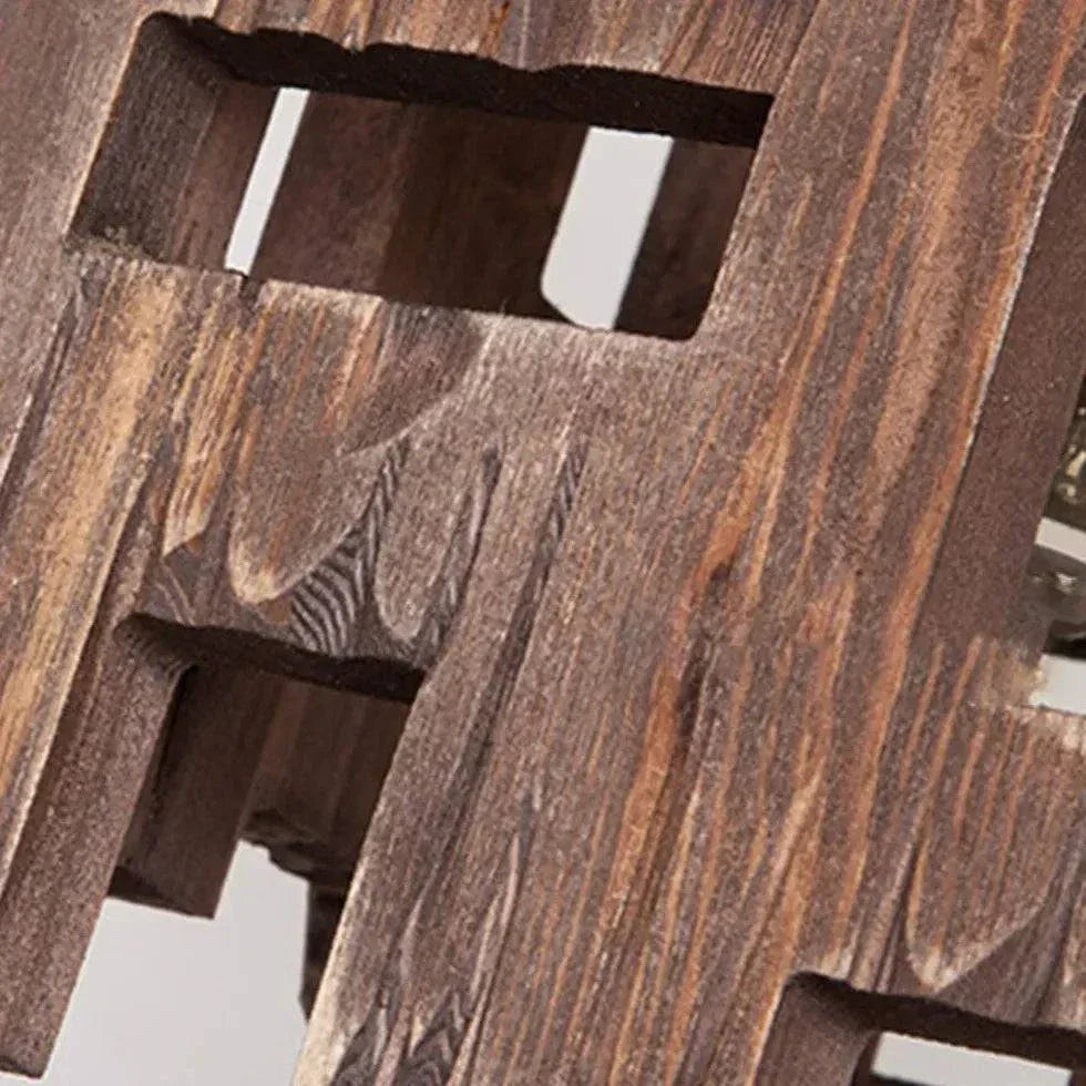 Luminaire Suspension Style Ancien Bois Vintage - Clowas.fr