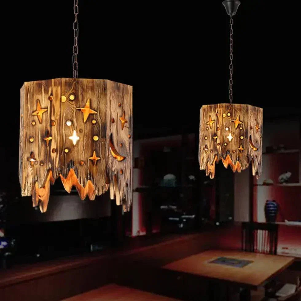 Lampe Suspension Bois Style Vintage Rustique - Clowas.fr