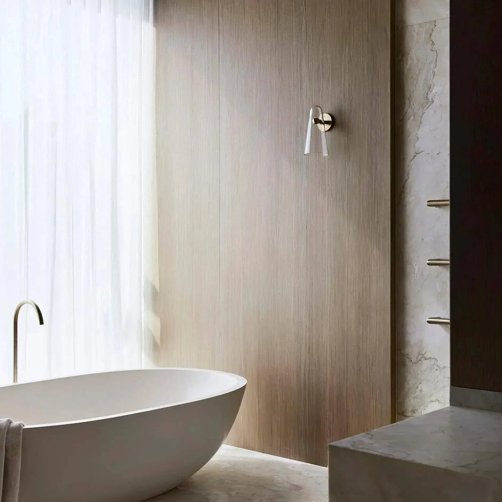 Applique De Salle De Bain En Verre Conique - Clowas.fr