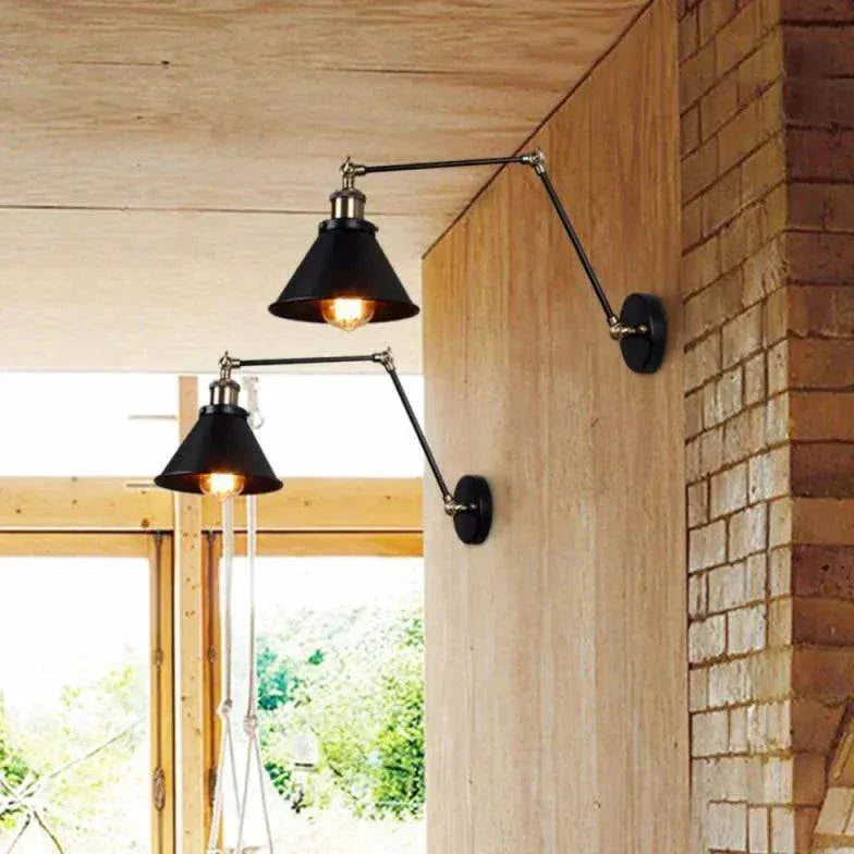 Luminaire Mural Industriel Style Rétro Bras Long Créatif - Clowas.fr