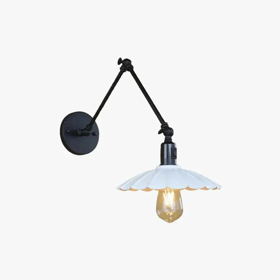 Applique Murale Style Ancien Bras Long Noir - Clowas.fr