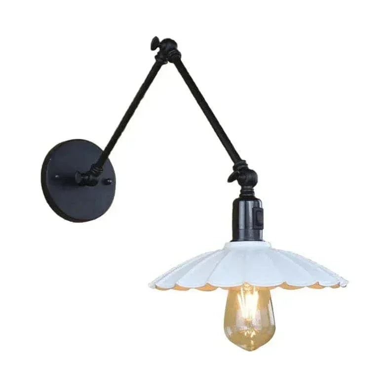 Applique Murale Style Ancien Bras Long Noir - Clowas.fr