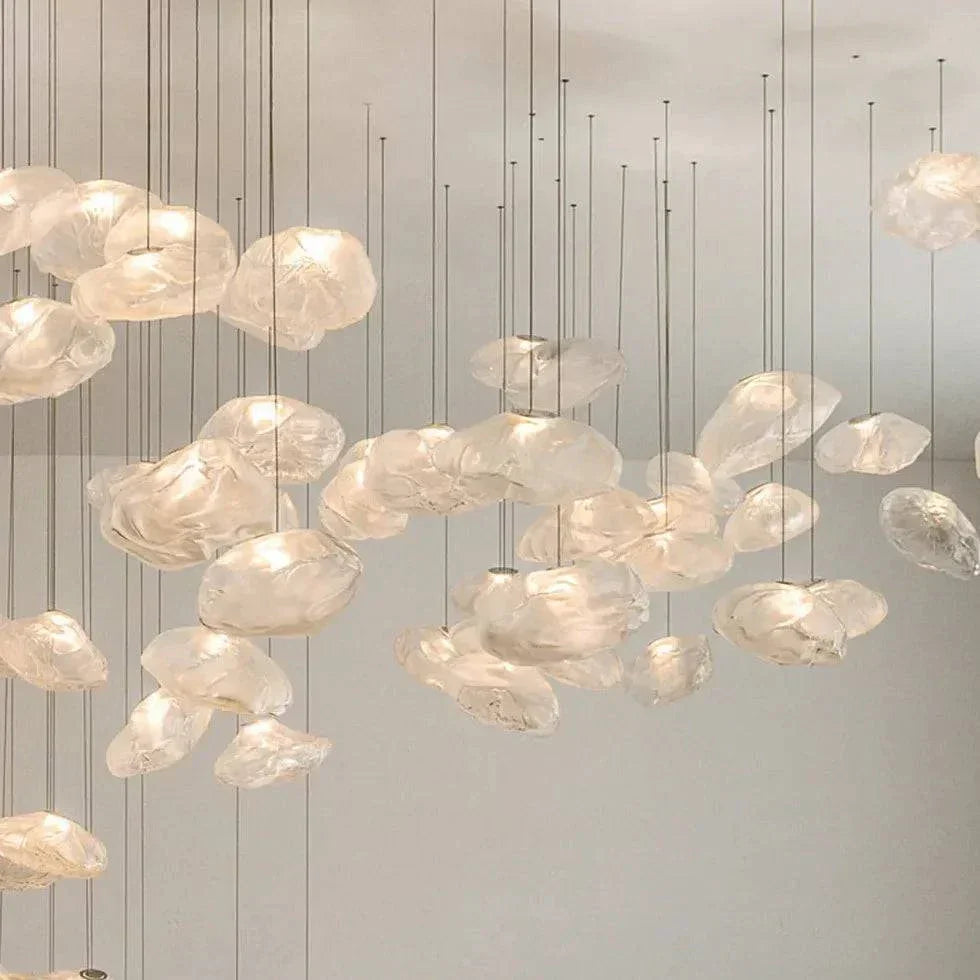 Suspension Verre Ambré Pour Escalier Moderne - Clowas.fr