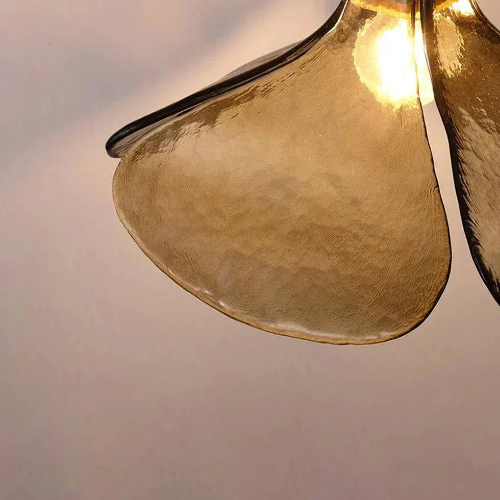 Suspension Rétro En Verre Ambre Trèfle - Clowas.fr