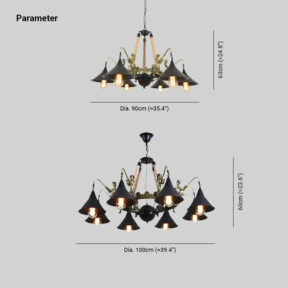 Lustre Décoratif Classique Industriel Chic - Clowas.fr