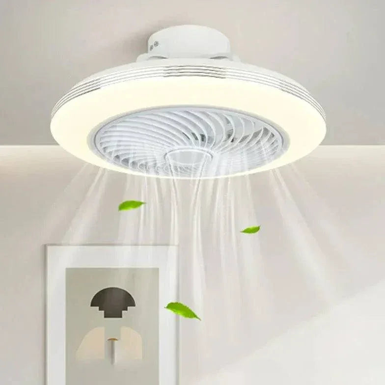 Ventilateur De Chambre À Led Rond Blanc - Clowas.fr