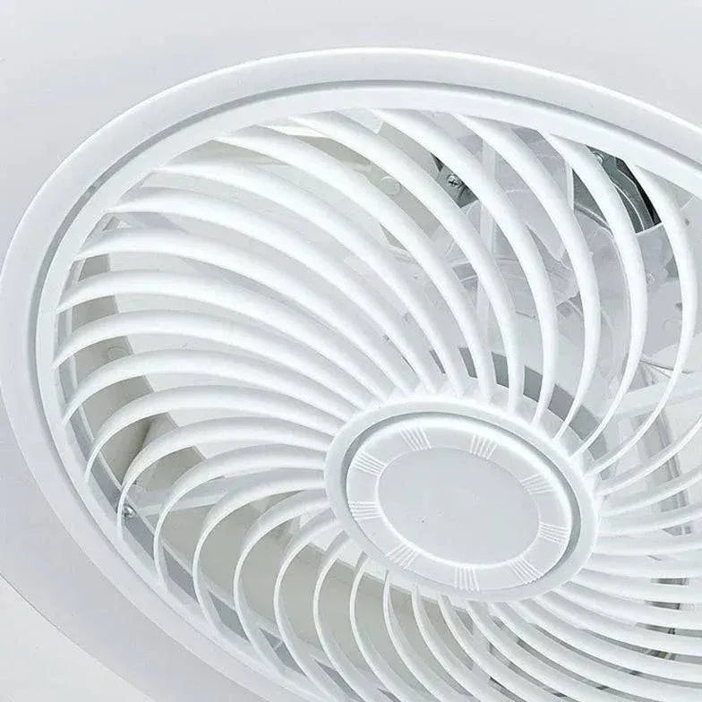 Ventilateur De Chambre À Led Rond Blanc - Clowas.fr