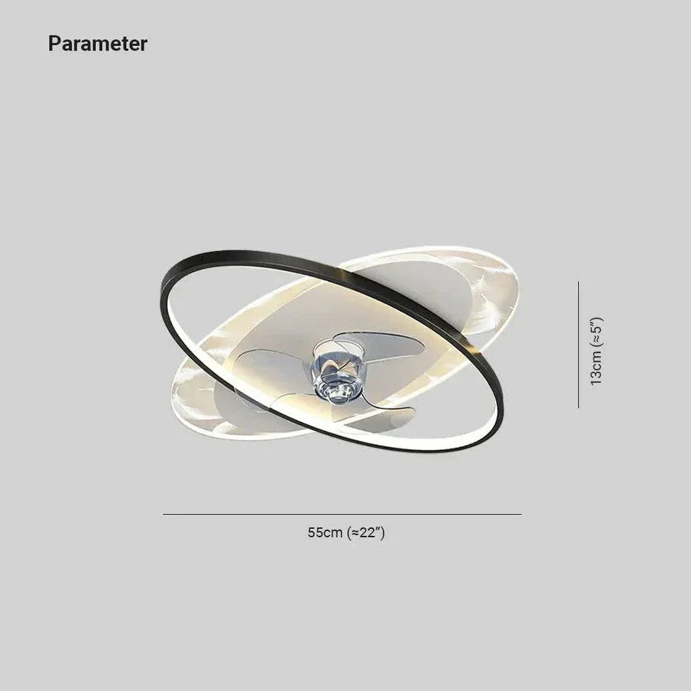 Ventilator Mit Lampe Plafonnier Ovale Moderne Pour Chambre - Clowas.fr