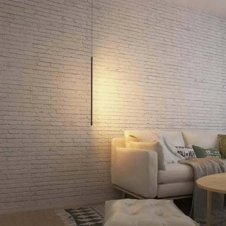 Suspension Led Linéaire Noire Minimaliste Pour Salon - Clowas.fr