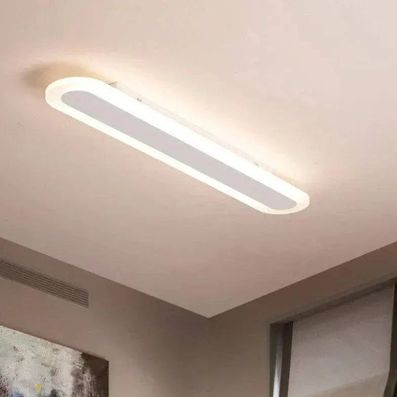 Plafonnier Led Blanc Long Et Simple - Clowas.fr