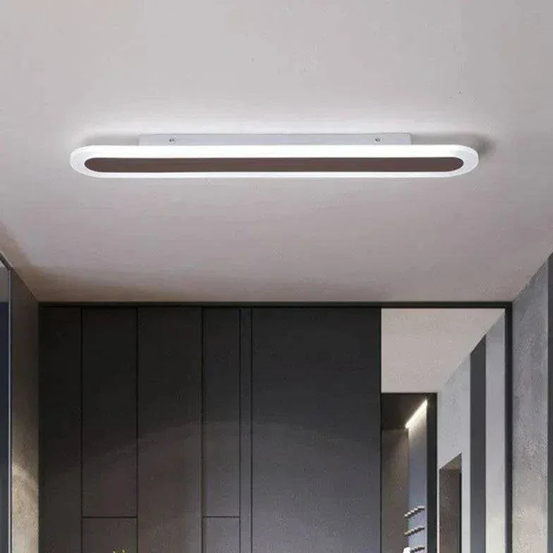 Plafonnier Led Blanc Long Et Simple - Clowas.fr