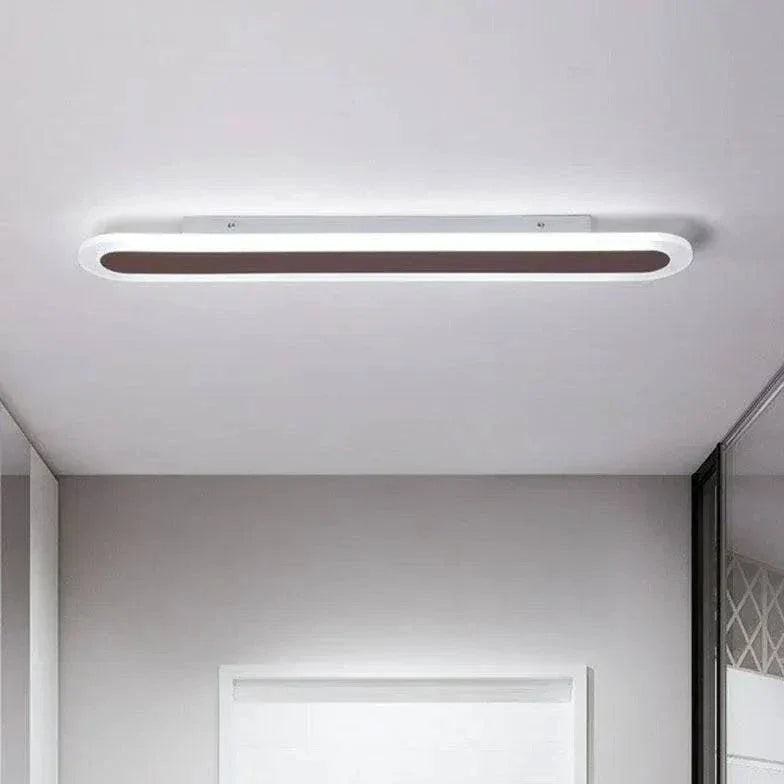 Plafonnier Led Blanc Long Et Simple - Clowas.fr