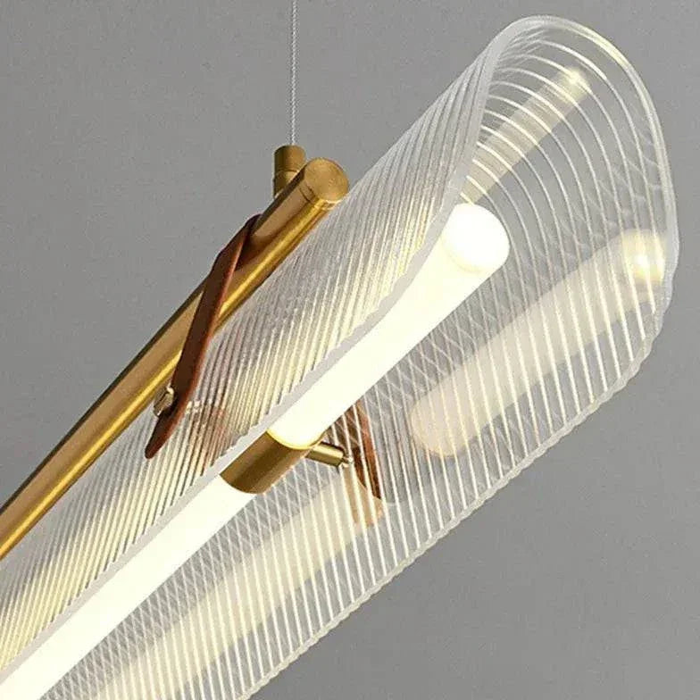 Lampe Suspendue À Abat-Jour En Verre Linéaire Pour Cuisine Industrielle - Clowas.fr