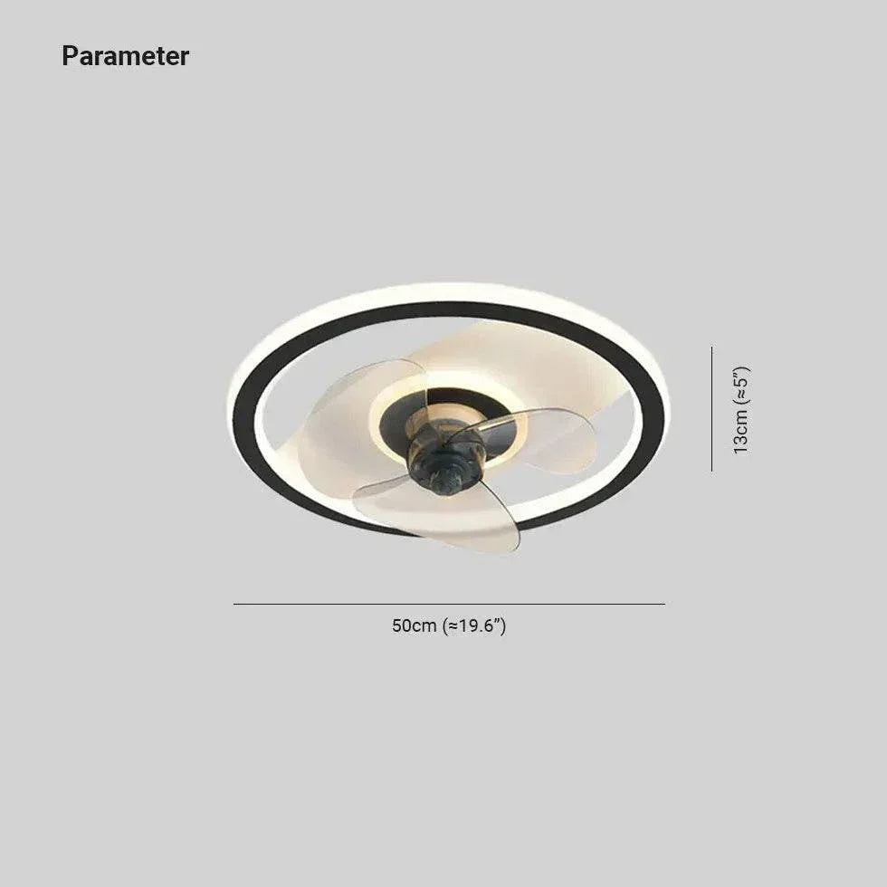 Ventilateur De Plafond À Double Anneau Éclairé Dans La Chambre Principale - Clowas.fr