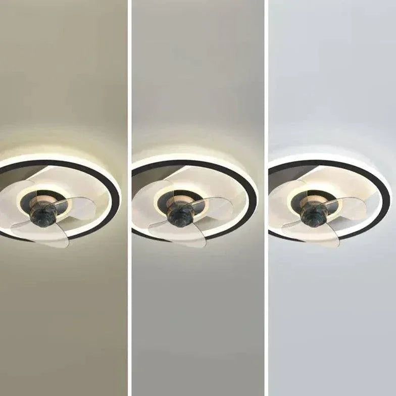 Ventilateur De Plafond À Double Anneau Éclairé Dans La Chambre Principale - Clowas.fr