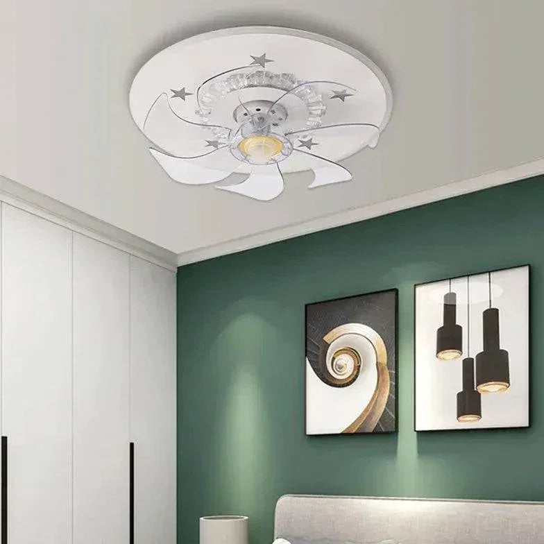 Ventilateur De Plafond Blanc Simple Et Rond - Clowas.fr