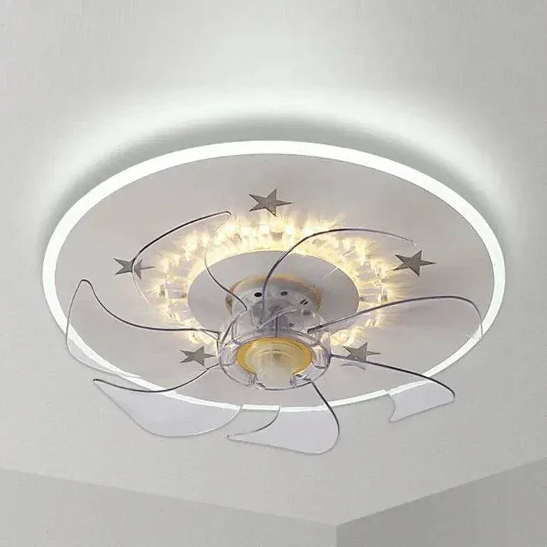 Ventilateur De Plafond Blanc Simple Et Rond - Clowas.fr