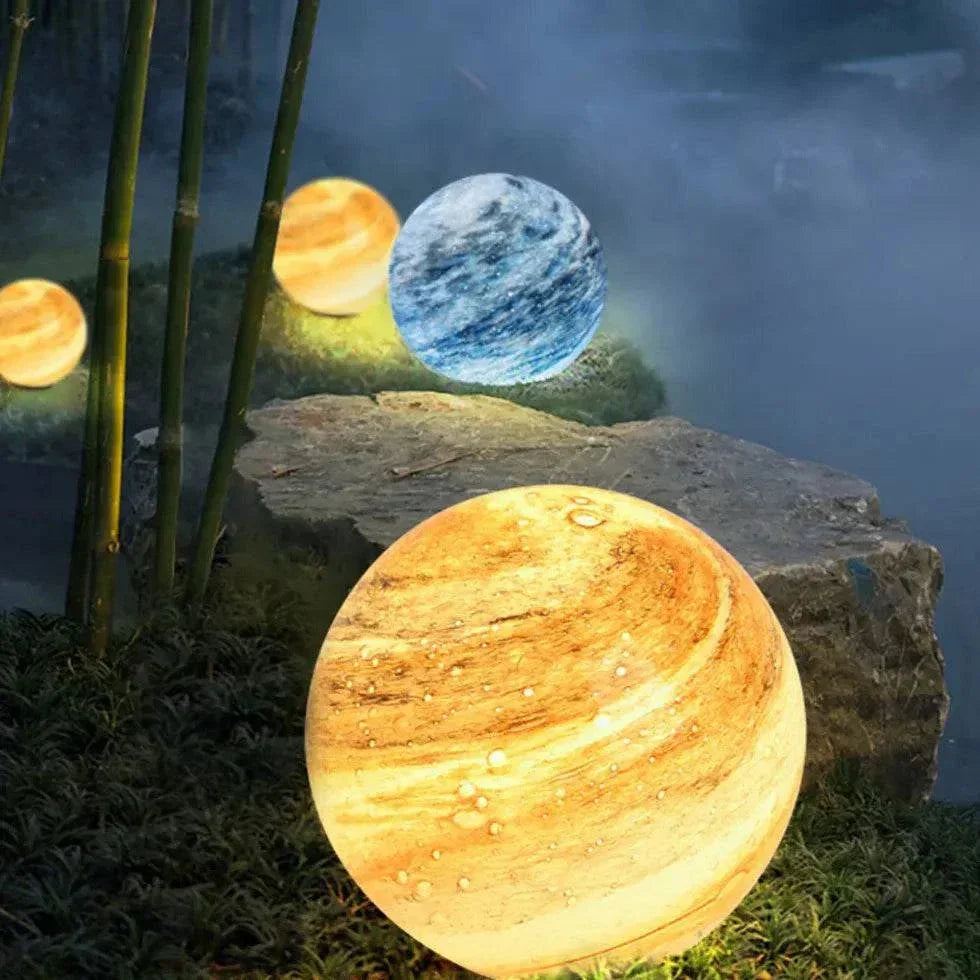 Éclairage Extérieur Décoratif De Lune De Jardin Solaire Sphérique - Clowas.fr