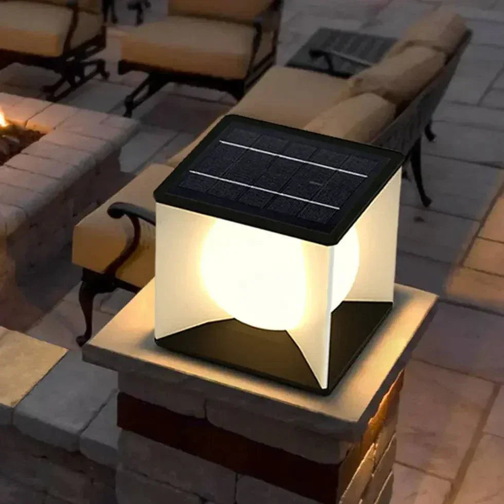 Lampadaire Étanche Solaire Extérieur Pour Clôture Cubique - Clowas.fr