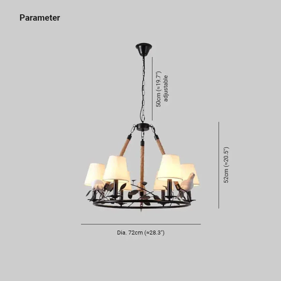 Lustre De Salon Rétro Noir Nid D’Oiseau - Clowas.fr