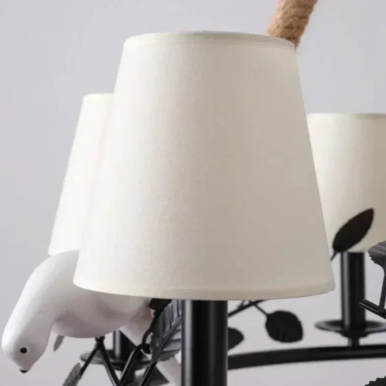 Lustre De Salon Rétro Noir Nid D’Oiseau - Clowas.fr