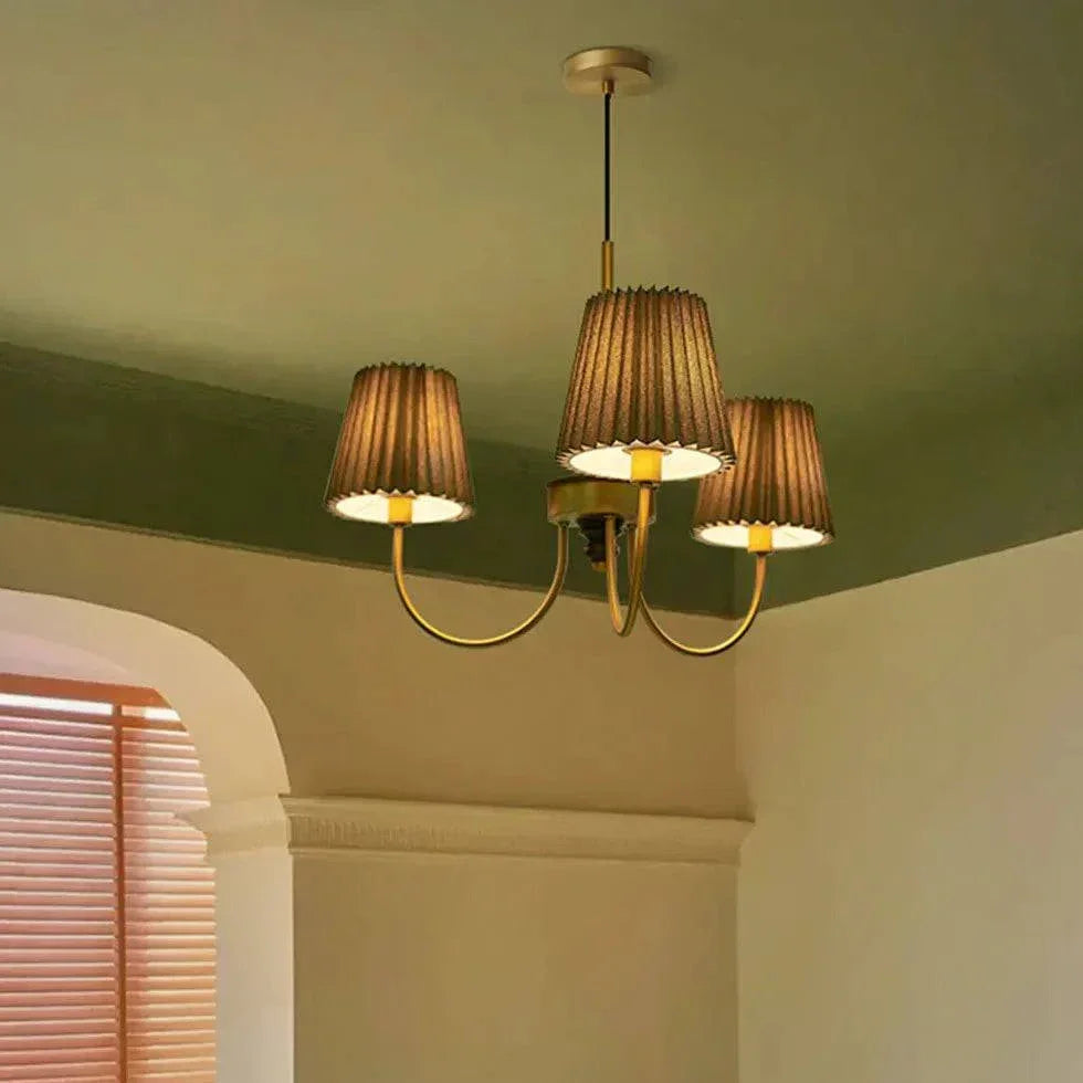 Suspension Led Vintage Avec Abat-Jour En Tissu - Clowas.fr