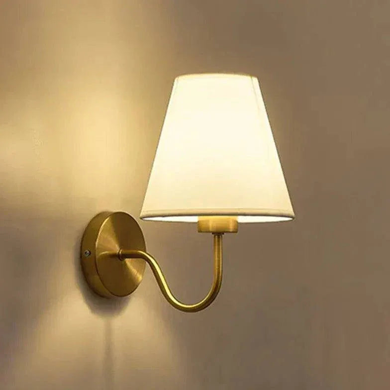 Abat-Jour En Tissu, Applique Murale Moderne Dorée Pour Chambre À Coucher - Clowas.fr