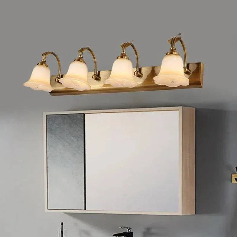 Applique Murale Miroir Led De Salle De Bain Dorée - Clowas.fr