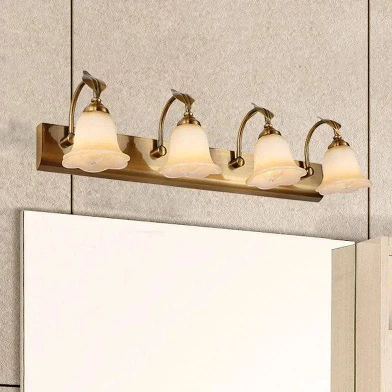 Applique Murale Miroir Led De Salle De Bain Dorée - Clowas.fr