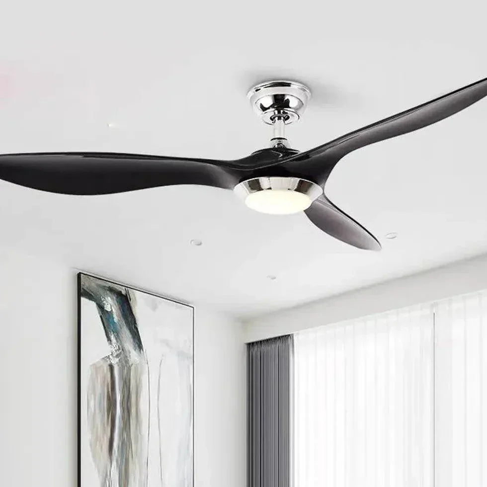 Ventilateur De Plafond Noir Minimaliste Avec Lumière - Clowas.fr