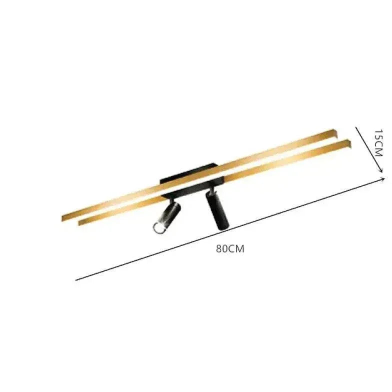 Plafonnier Metal Design Doré Minimaliste Led Salon - Clowas.fr