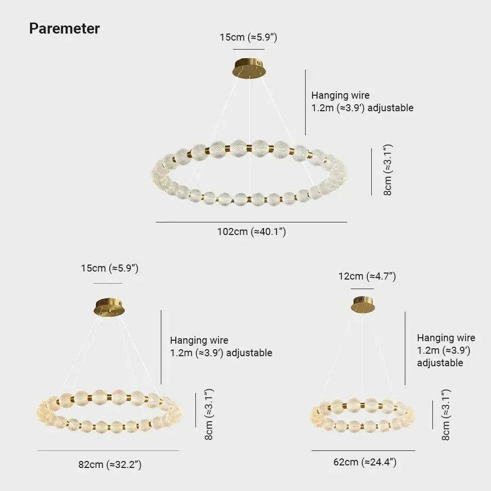 Luminaire Rond Suspendu Nordique Moderne Créatif - Clowas.fr
